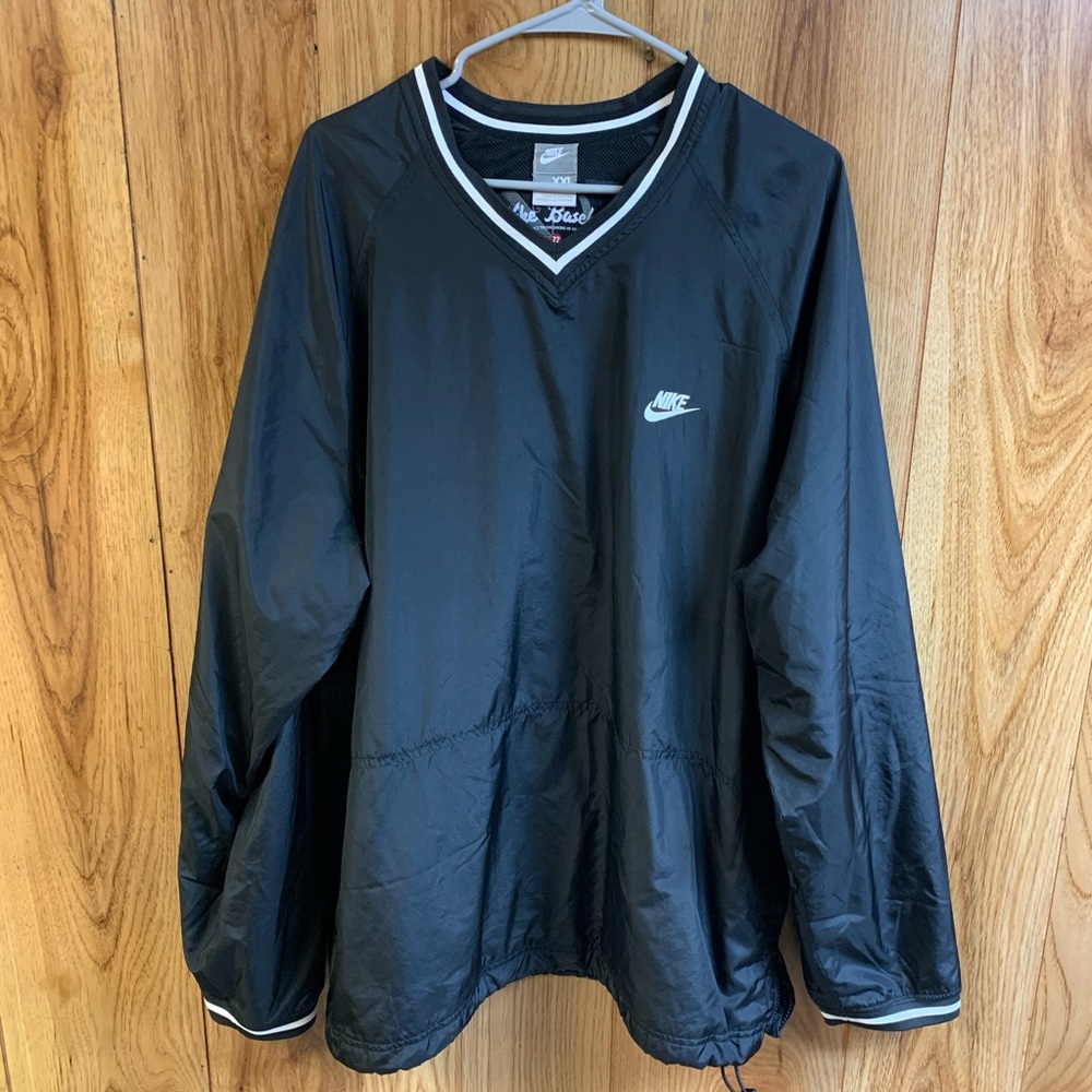 Nike Baseball VTG Mens Black Windbreaker Sweater